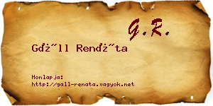 Gáll Renáta névjegykártya
